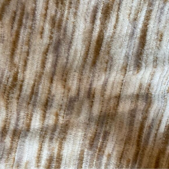 Silence + Noise Anthropologie Cream And Tan Mock Turtleneck Short Sleeve Sweater - Picture 6 of 6